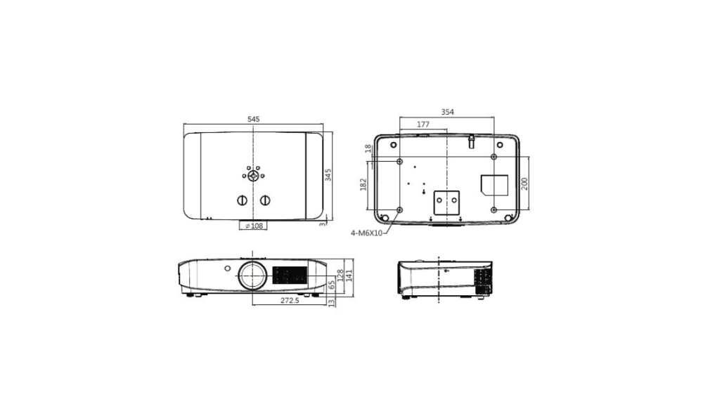 Vue2 VIN-W7A dimensions illustration